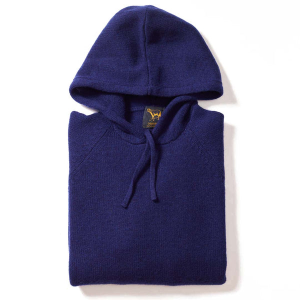 Lambswool hoodie - Dark Cobalt
