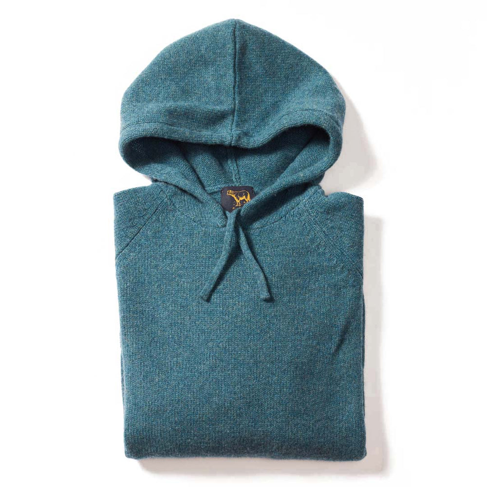 Lambswool hoodie - Hunter