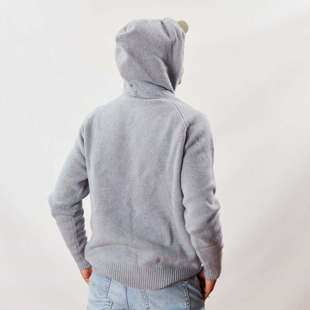 Lambswool hoodie - Seal