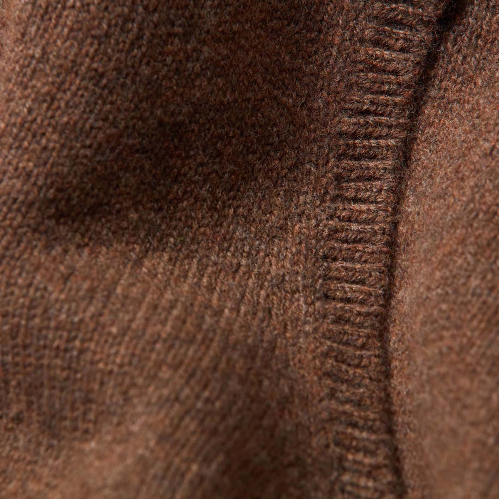 Lambswool hoodie - Tobacco