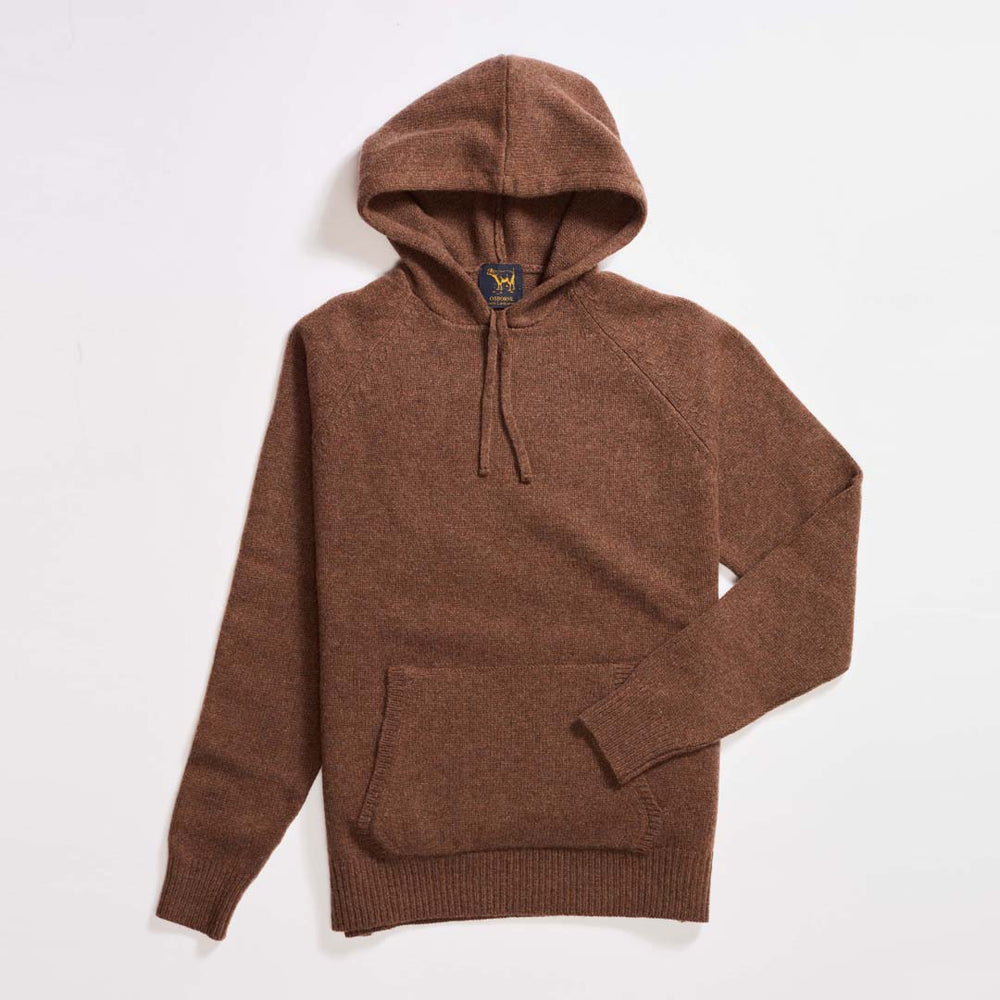 Lambswool hoodie - Tobacco