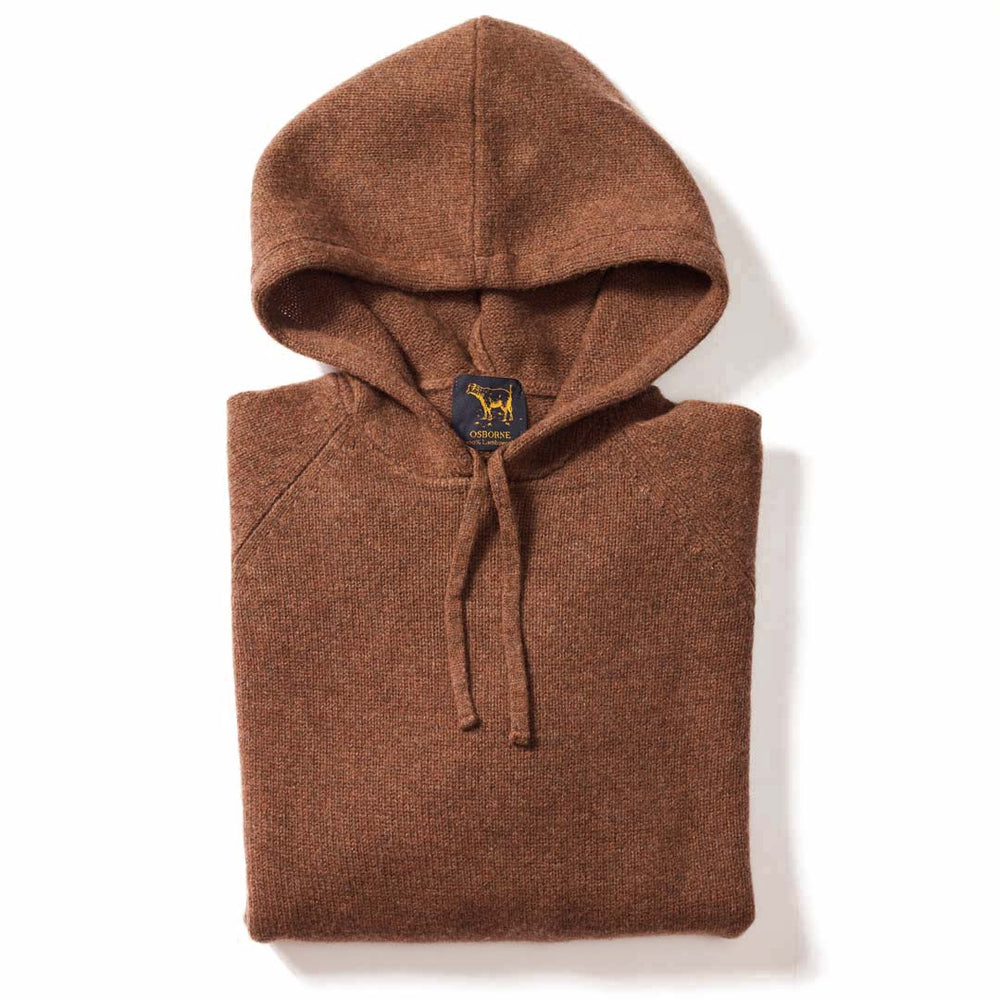 Lambswool hoodie - Tobacco