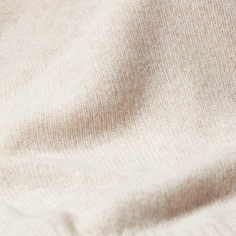 Lambswool molted crew neck - Ecru clay