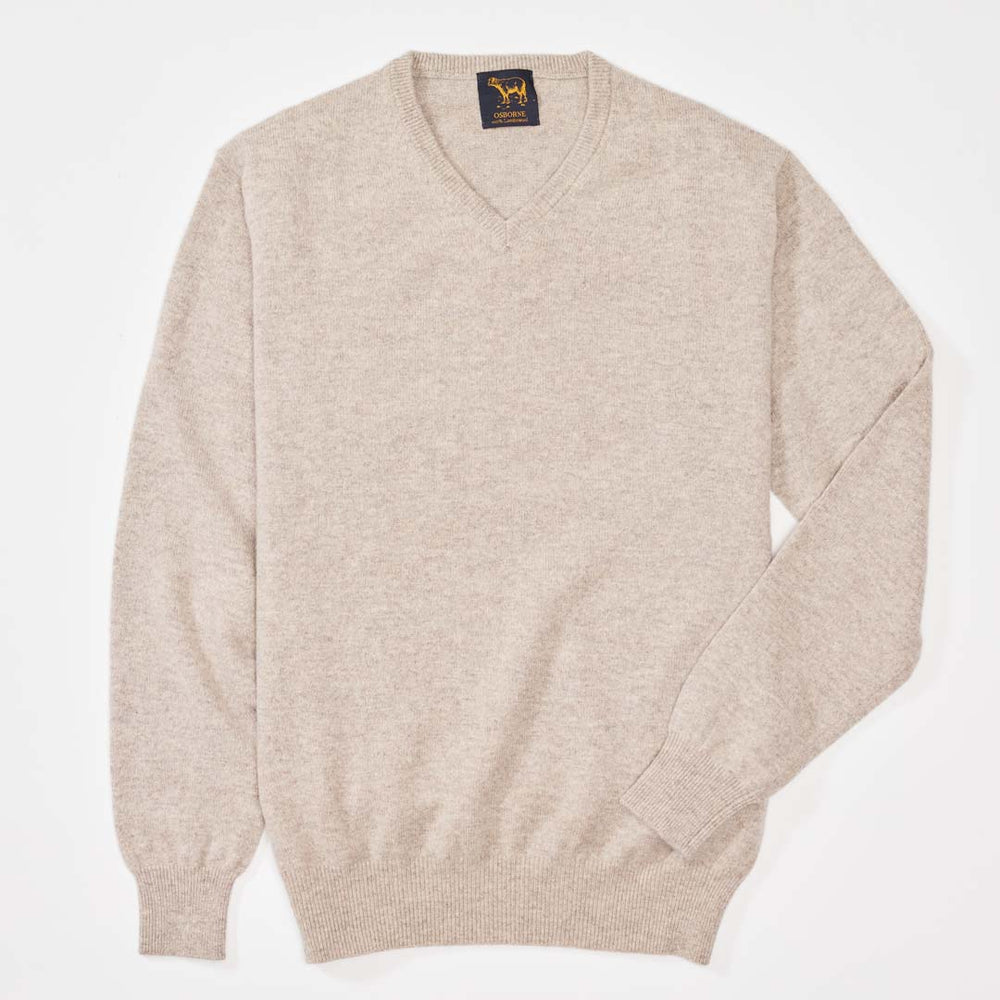 Lambswool V-neck - Clay