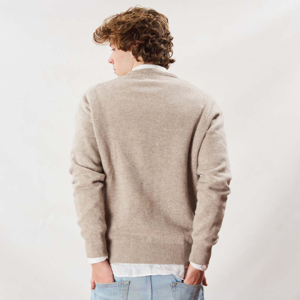 Lambswool V-neck - Clay