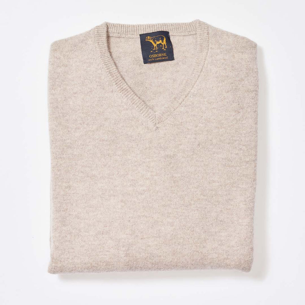 Lambswool V-neck - Clay