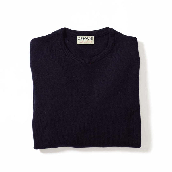 Lambswool crew neck women - Navy 11