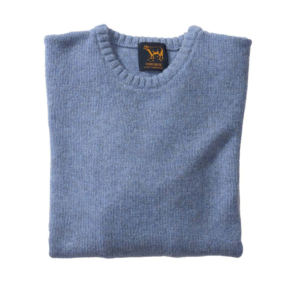 Lambswool molted crew neck - Waves 405