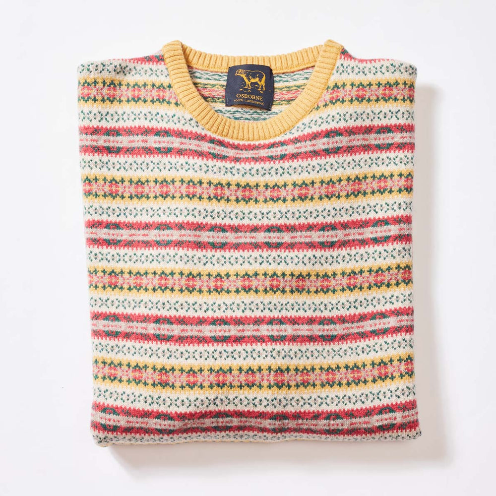 Lambswool Fair Isle crew neck - Col2