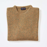 Lambswool molted crew neck - Oxide/Peacock