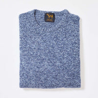 Lambswool molted crew neck - Glacier/Rhapsody