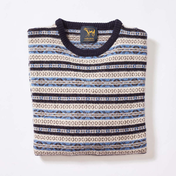 Lambswool Fair Isle crew neck - Col3