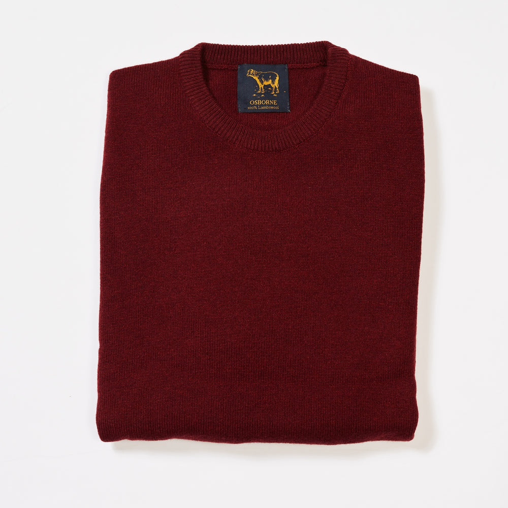 Lambswool crew neck - Red velvet