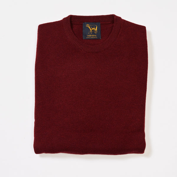 Lambswool crew neck - Red velvet