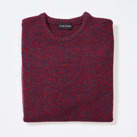 Lambswool molted crew neck - Rhapsody/Poppy Melange
