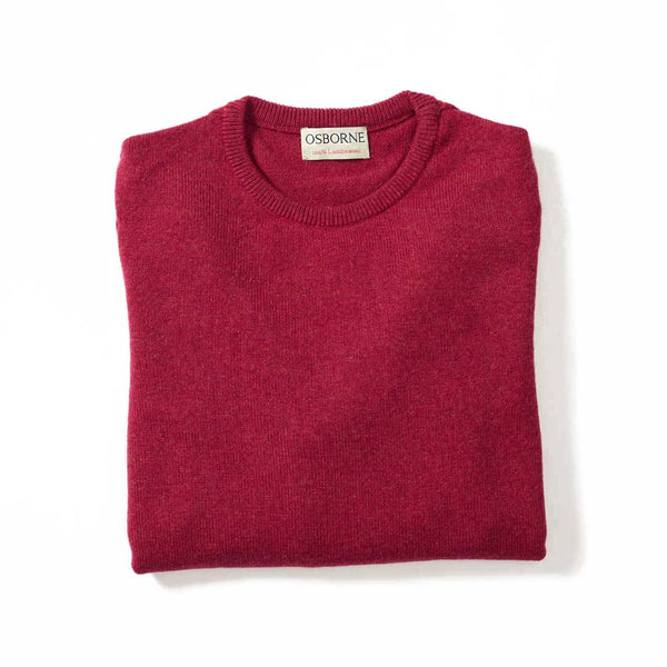 Lambswool crew neck women - Rhubarb 408