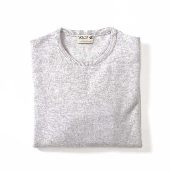 Lambswool crew neck women - Pearl grey 5