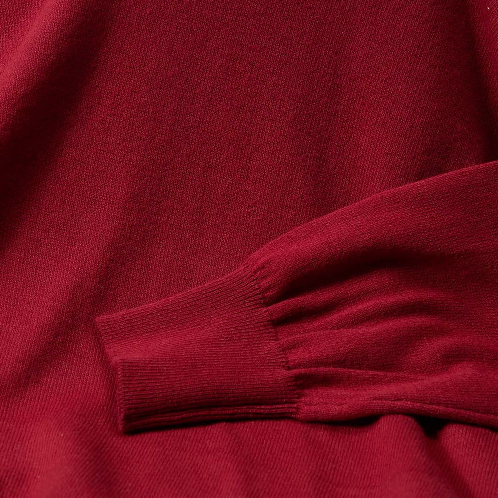 Cotton V-neck - Bordeaux
