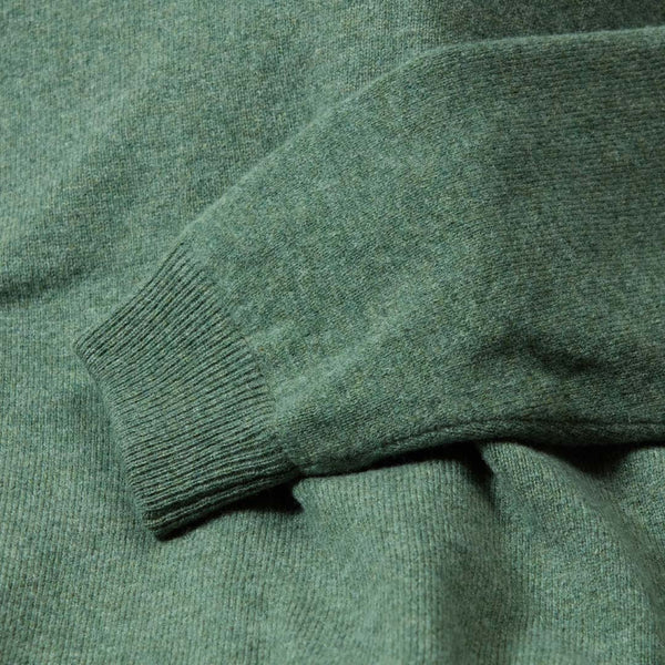 Lana d'agnello antivento zip a un quarto - Landscape - fodera nera