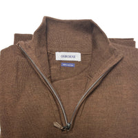 Merino quarter zip - Tobacco