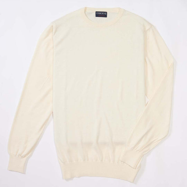Cotton crew neck - Ecru