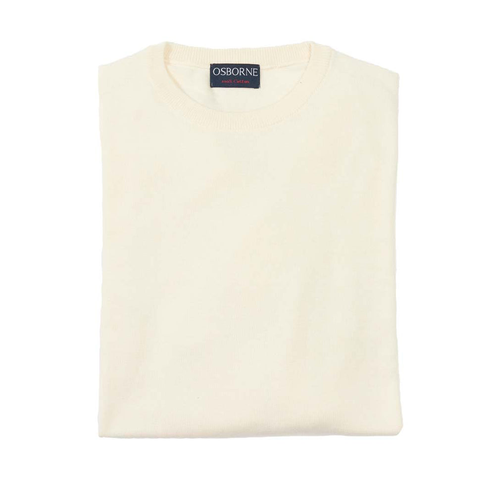 Cotton crew neck - Ecru