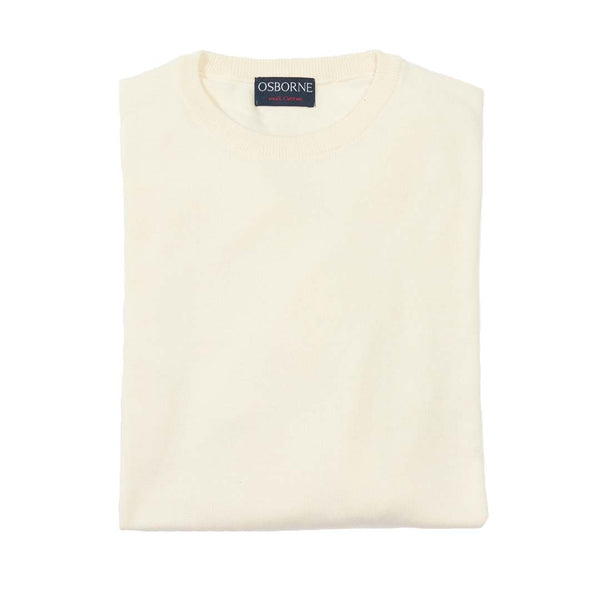 Cotton crew neck - Ecru