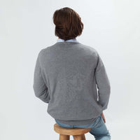 Cotton crew neck - Grey Mix