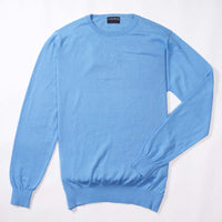 Cotton crew neck - Light blue