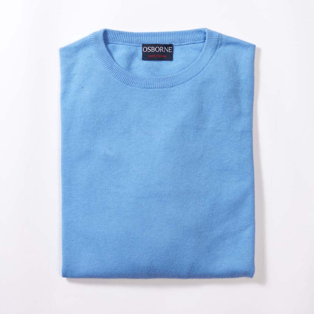 Cotton crew neck - Light blue