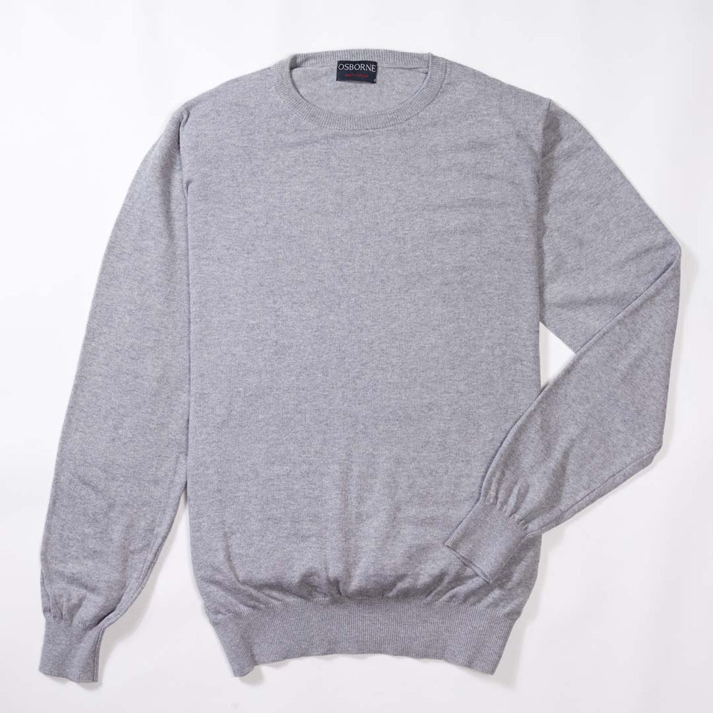 Cotton crew neck - Light Grey