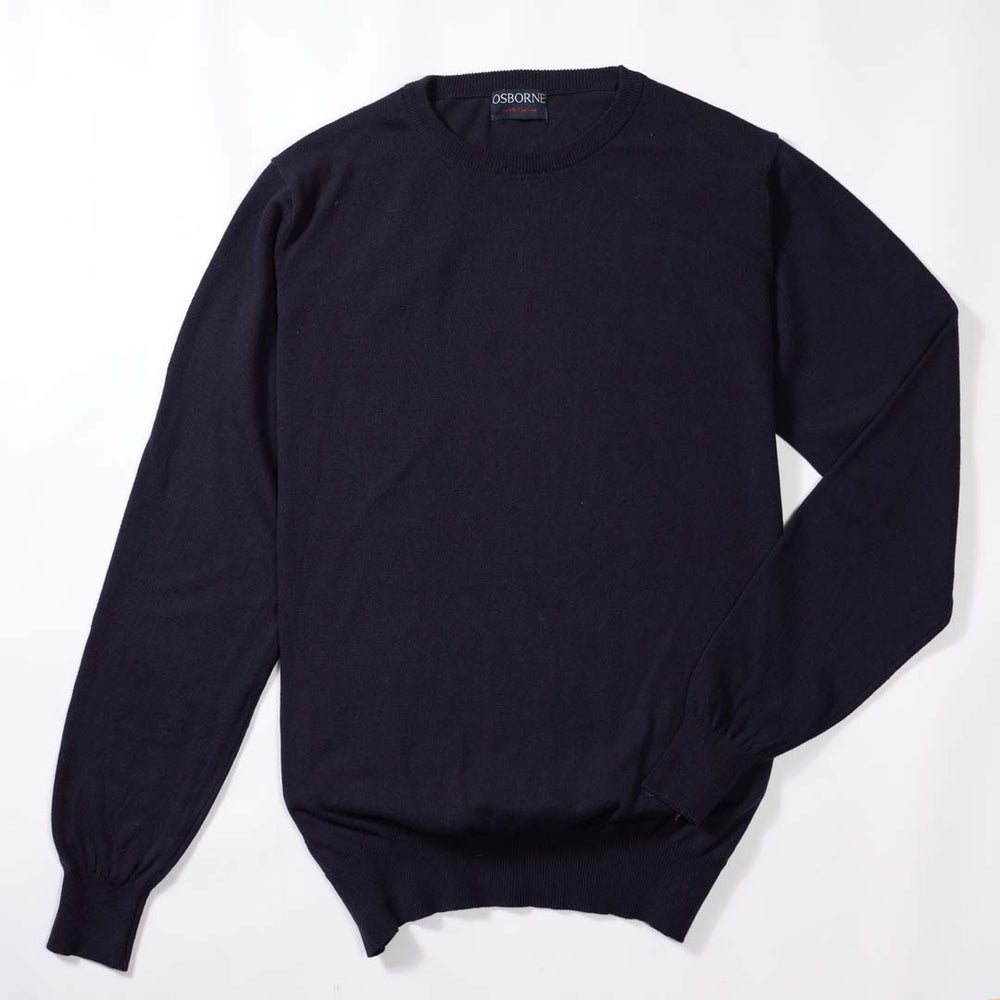 Cotton crew neck - Navy