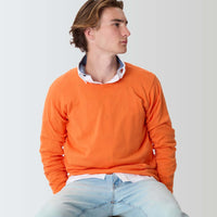 Baumwolle Rundhalsausschnitt - Orange