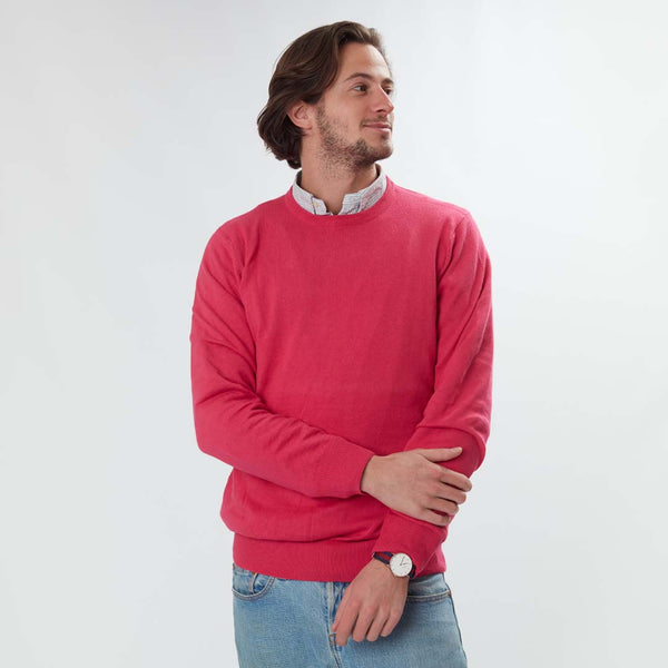 Cotton crew neck - Pink