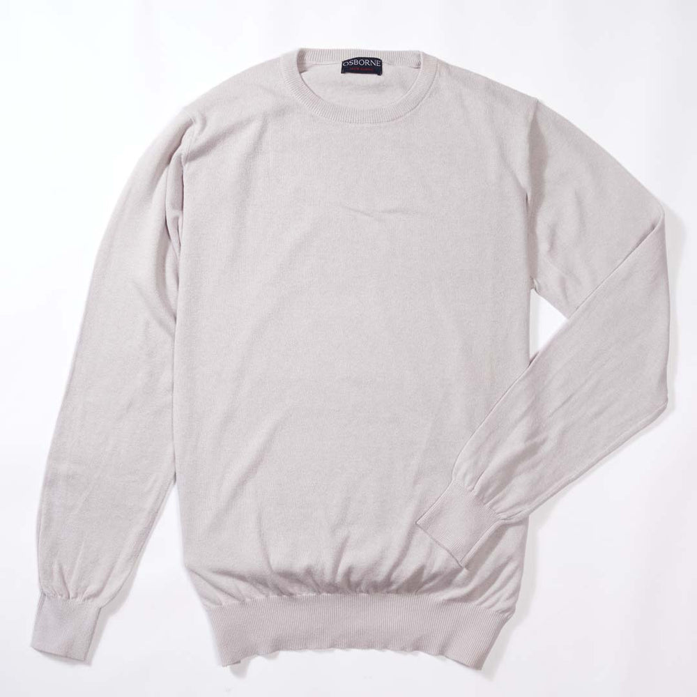 Cotton crew neck - Light grey old