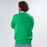 Cotton V-neck - Apple green