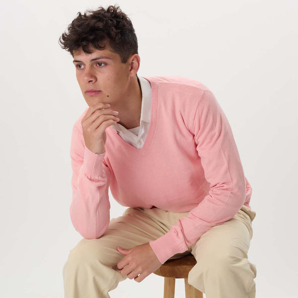 Cotton V-neck - Cherry blossom
