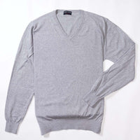 Cotton V-neck - Light Grey