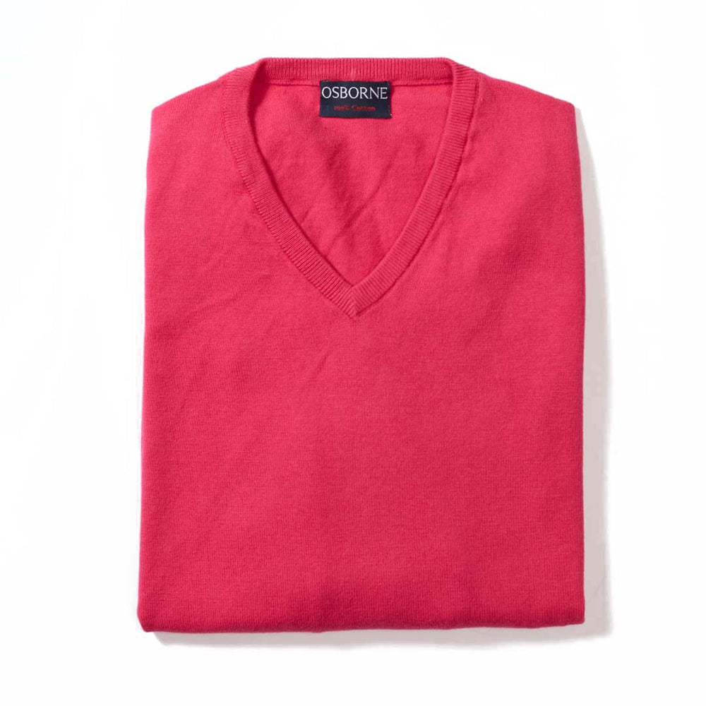 Cotton V-neck - Pink