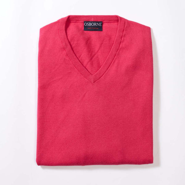 Cotton V-neck - Pink