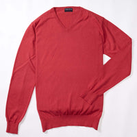 Cotton V-neck - Red