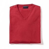 Cotton V-neck - Red