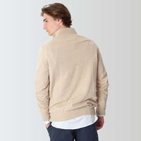 Cotone zip a un quarto - Beige