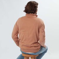 Cotton quarter zip - Camel