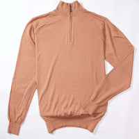 Cotton quarter zip - Camel