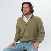 Cotton quarter zip - Khaki