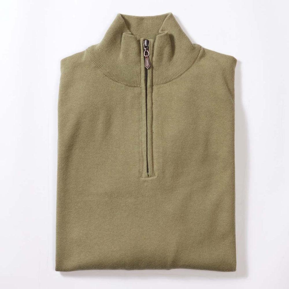 Cotton quarter zip - Khaki