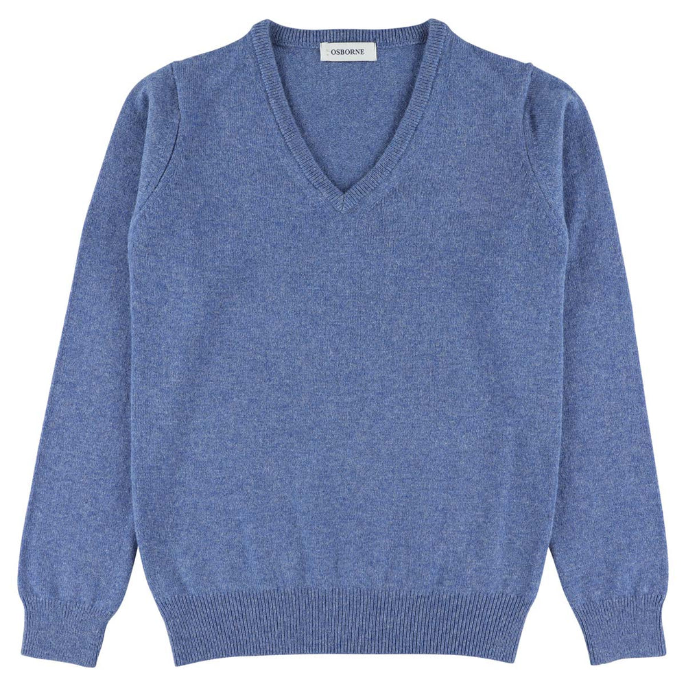 Lambswool V-neck women - Jeans