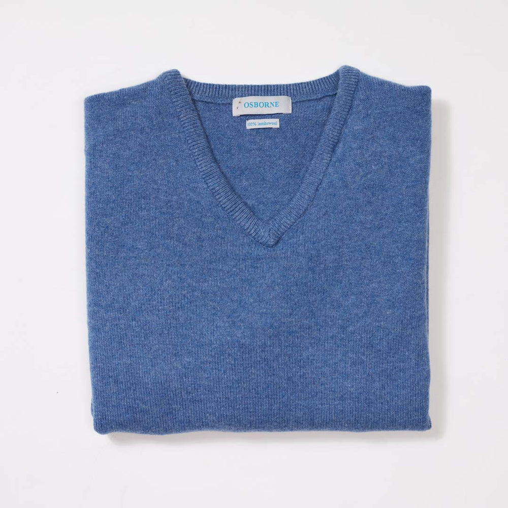 Lambswool V-neck women - Jeans