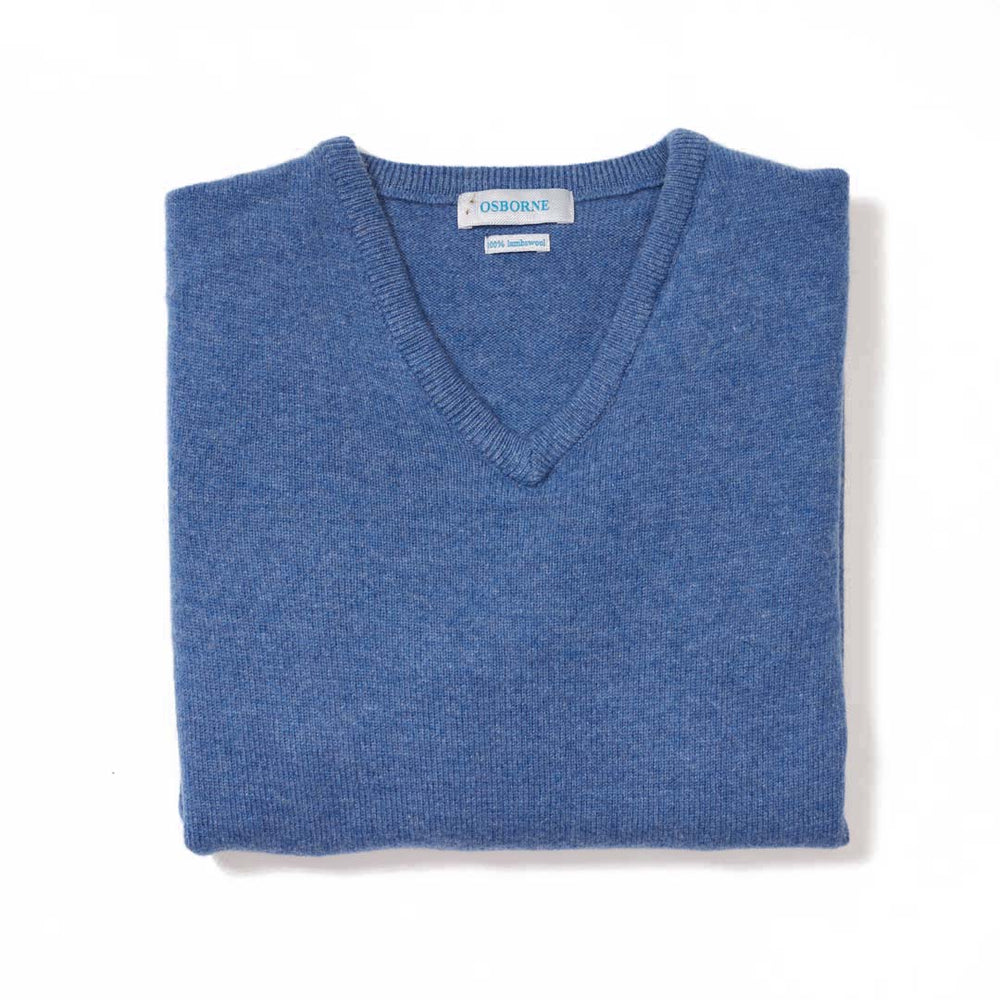 Lambswool V-neck women - Jeans